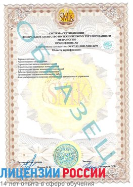 Образец сертификата соответствия (приложение) Котельниково Сертификат ISO 14001